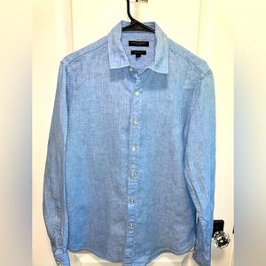 Banana Republic Men’s Linen Bottom Down Shirt Slim Fit Size Small